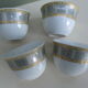 Set de 4 mini bols porcelaine fine Chine Baotai