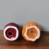 Salt shaker and pepper vintage ceramic slurry vegetables