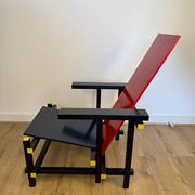 Red and Blue Chair in the Style of Gerrit Rietveld – De Stijl Movement