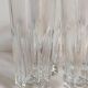 Six Art-Deco long drink glasses in crystal with cut sides
