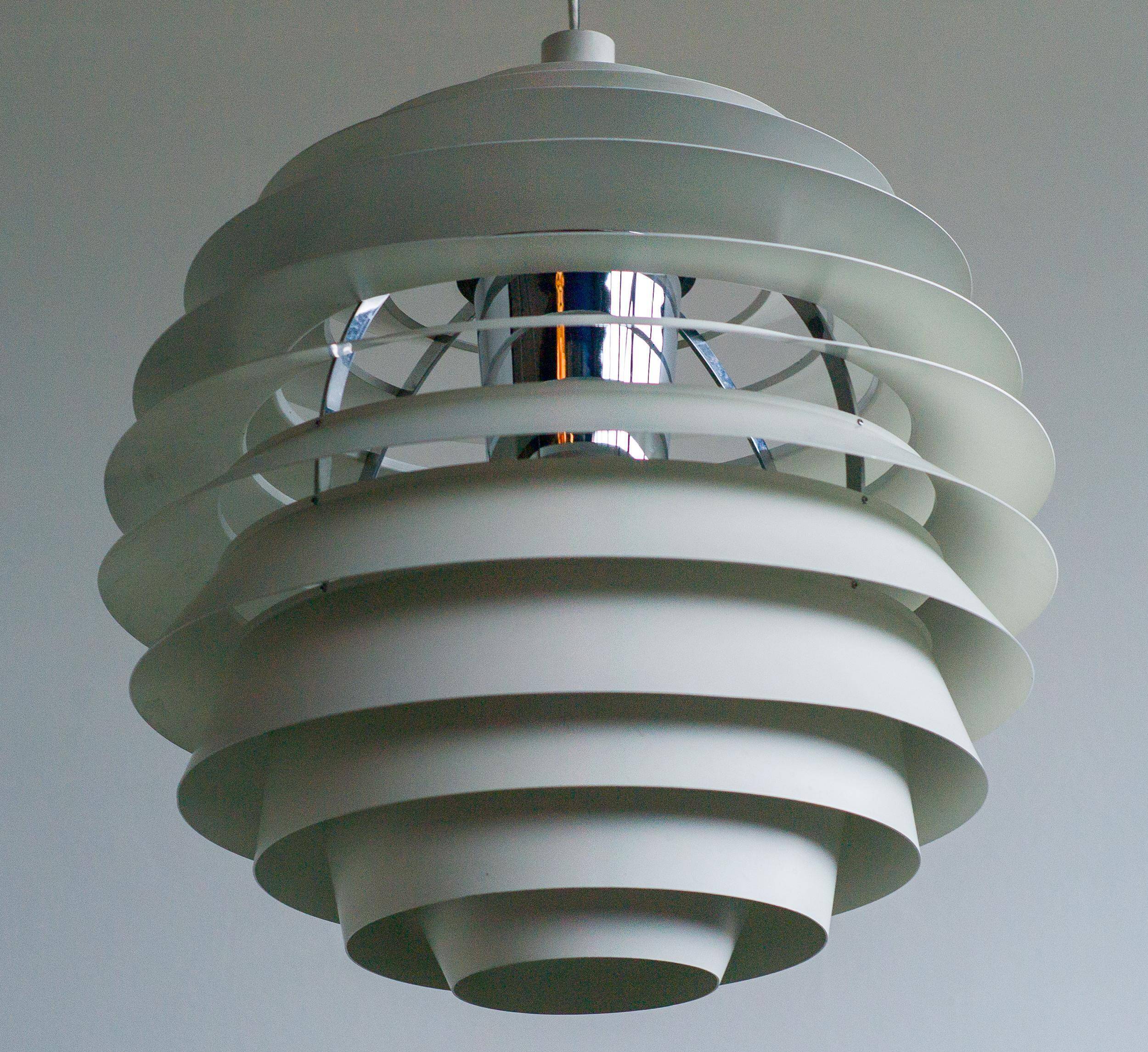 Large pendants from the early last century from the Louvre by Poul Henningsen for Louis Poulsen, 1962.