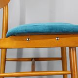 1970s Set of Four Beech Dining Chairs by TON, Czechoslovakia