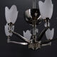 6-spoke Art Deco Modernist chrome chandelier, France, circa 1930