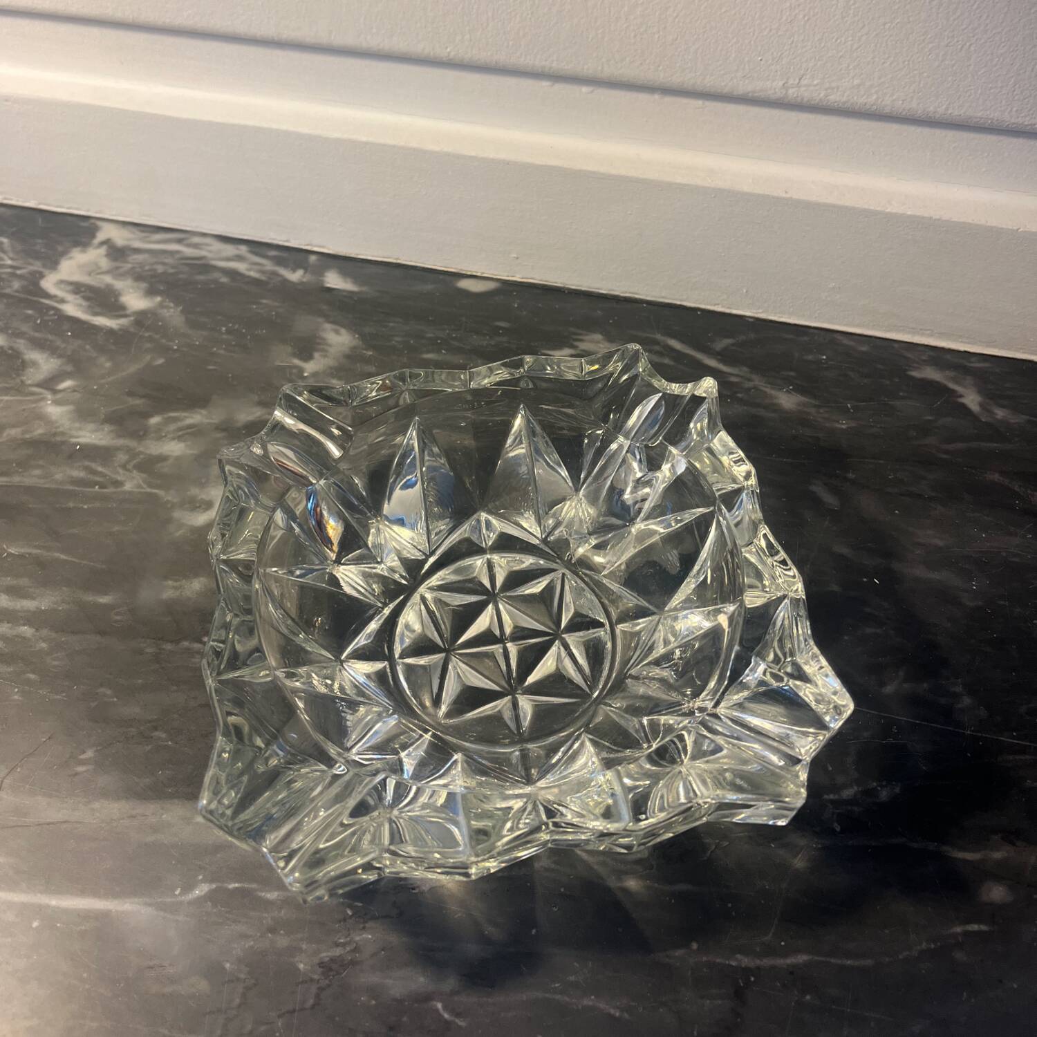 Large crystal ashtray