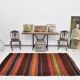 4x8 Brown & Blue Turkish Vintage Kilim Rug 139x245Cm SK 2314