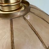Vintage suspension lamp in mother-of-pearl and brass