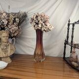 Large Soliflore Vase, Murano Art Deco Glass in the Style of Flavio Poli