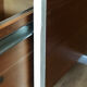 Bureau vintage teck et inox deux caissons