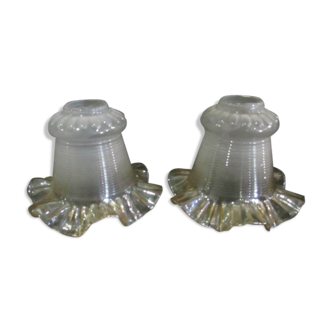 Ancienne paire de tulipes lampe