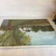 Landscape painting of a countryside windmill oil on canvas