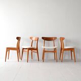 Ensemble de quatre chaises de Hans Wegner