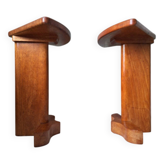 Pair of corner furniture by Robert Guillerme and Jacques Chambron, brand