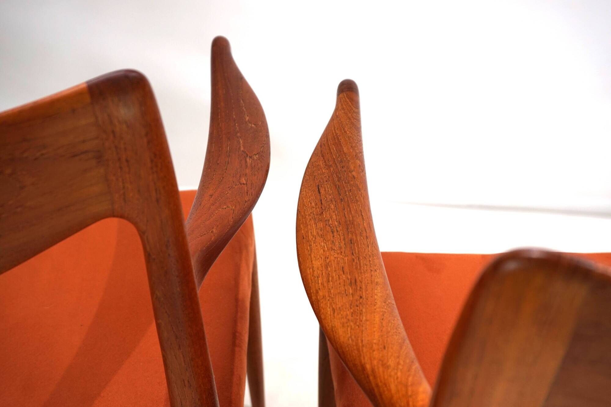 Set of 2 Gustav Bahus Bambi teak chairs by Rolf Rastad & Adolf Relling, 196