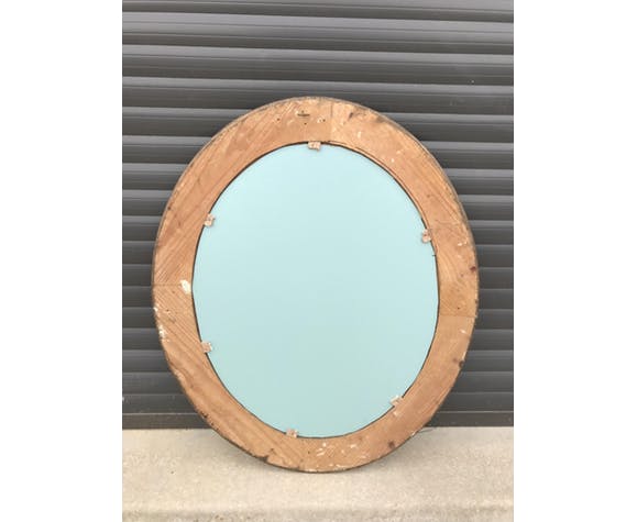 Gold oval mirror 64cm x 54cm