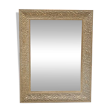 Rectangular mirror with its decorated frame