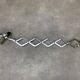 Industrial accordion wall lamp chrome metal