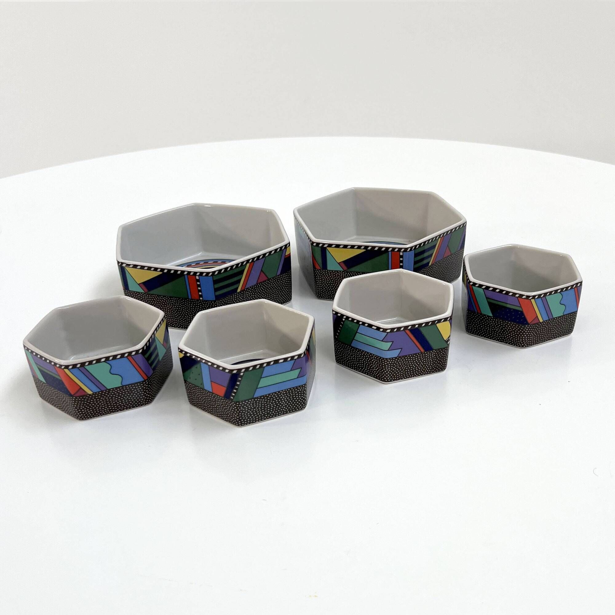 Set of 6 Apéro Bowls Metropol by Barbara Brenner for Rosenthal, 1990
