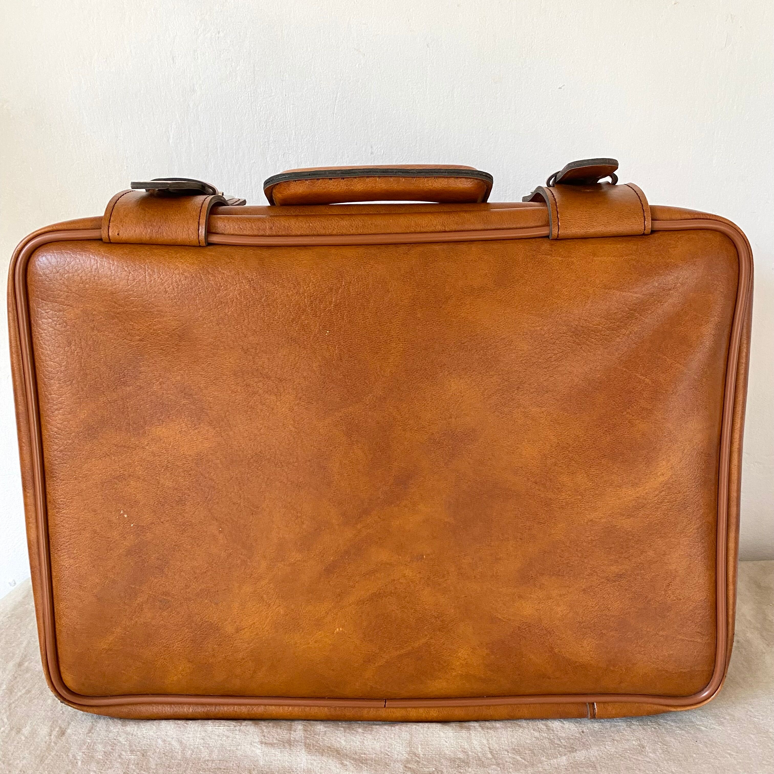 Vintage imitation leather suitcase