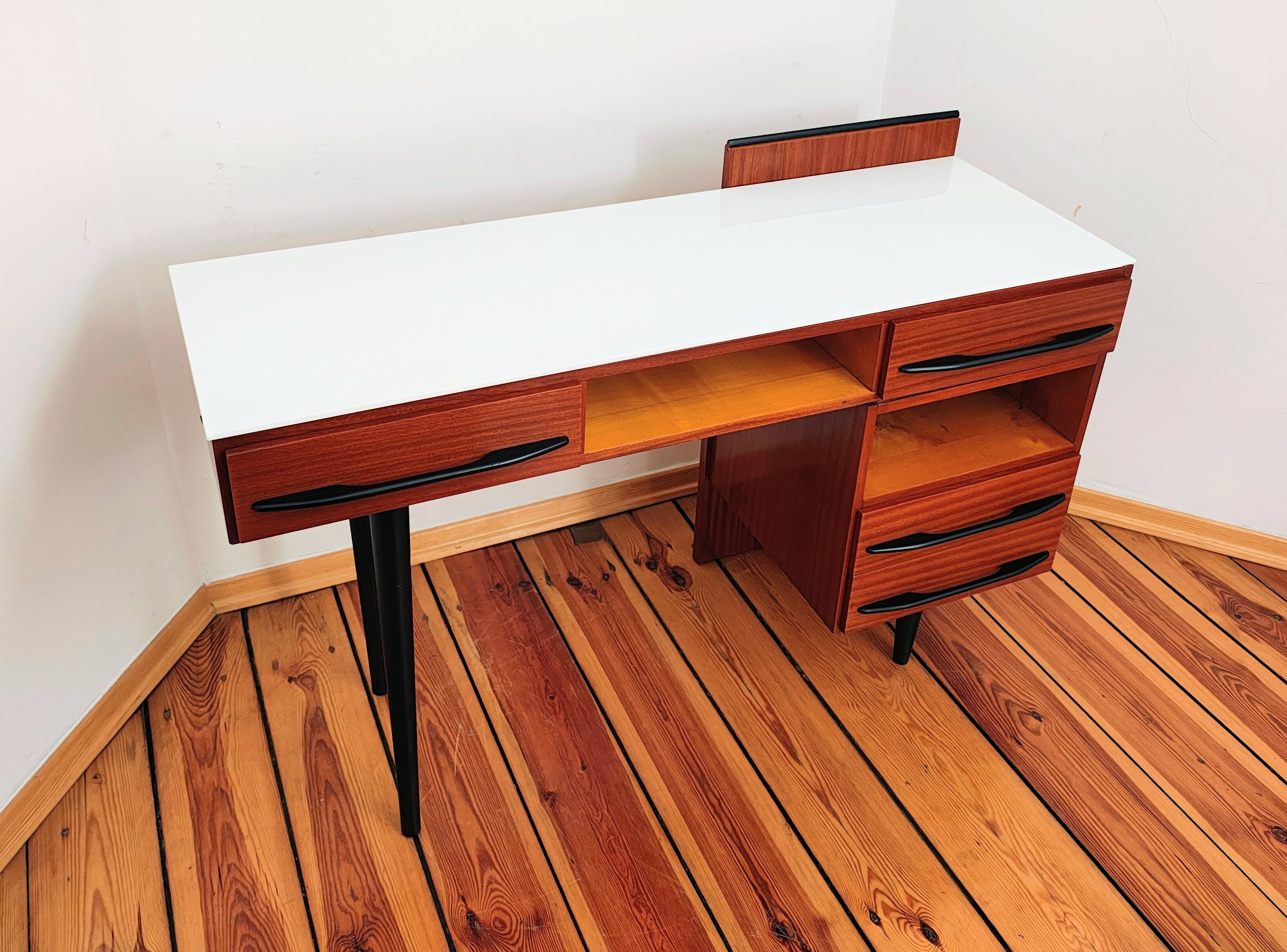 Czechoslovakian Desk by M. Pozar for Up Závody, 1960s, Set of 2
