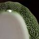 Oval ceramic dish in slip style