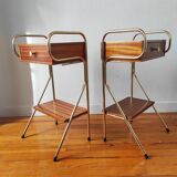 Pair of vintage modernist bedside tables