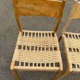 Pair of vintage Havana model chairs for Condorzio Sedie Frueli, Italy. 1960s