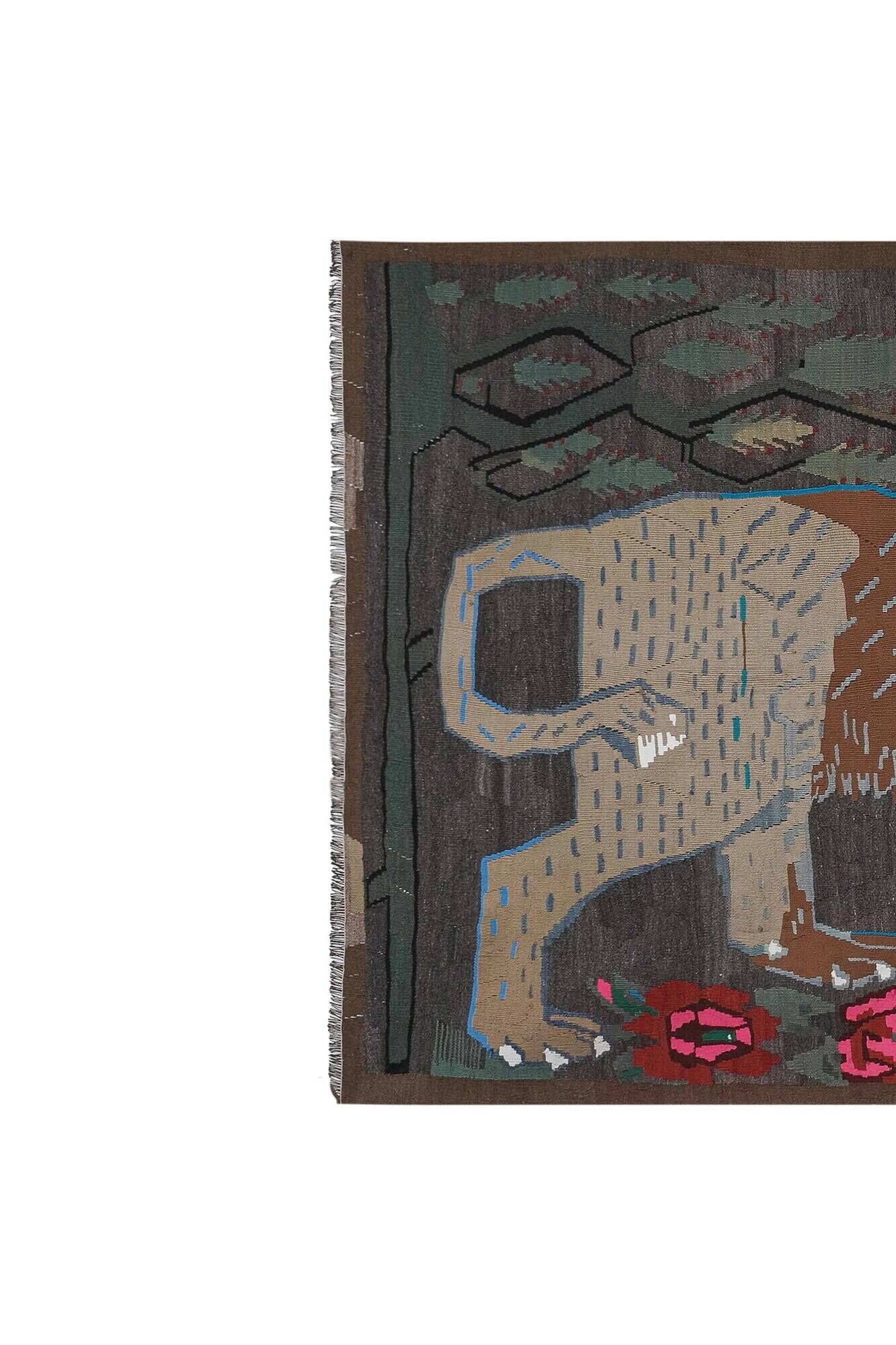 Vintage Turkish kilim handwoven 148x272 cm
