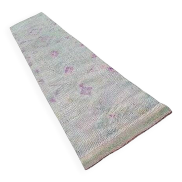 Tapis de couloir turc vintage 78x351 cm