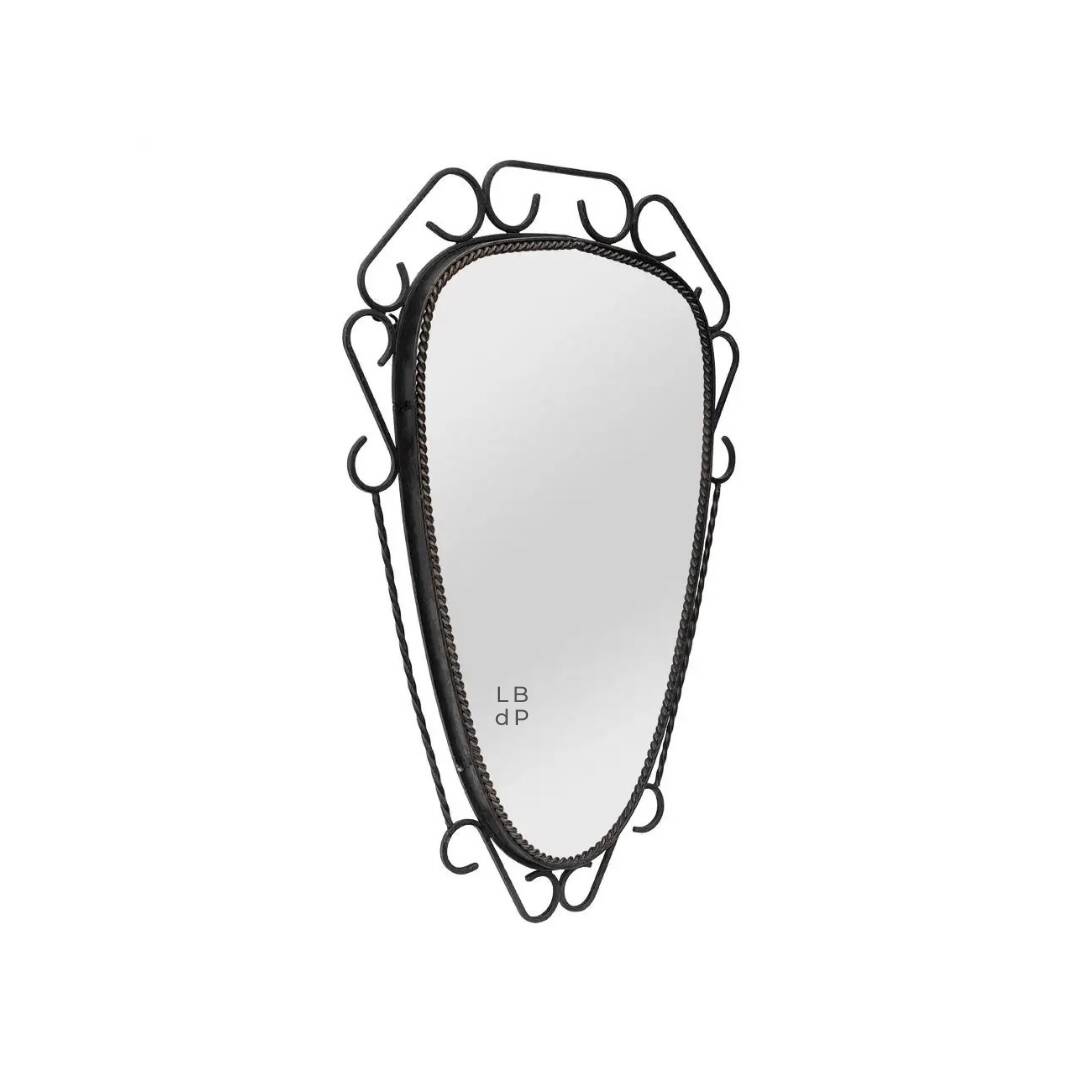Brutalist antique mirror, sixties era.