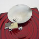 Paul Neuhaus wall lamp in red glass and chrome reflector