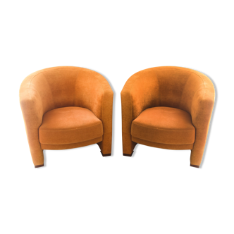 Duo of convertible armchairs