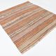Pinstriped Pattern Vintage Kilim Rug, 201x227Cm
