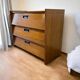 Vintage wooden shoe cabinet / flap cabinet