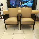 Pair of Damon and Berteaux art deco armchairs, French, around 1930