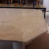 Travertine coffee table