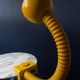 Cosack yellow gooseneck clamp lamp, Germany, 1960s/1970s