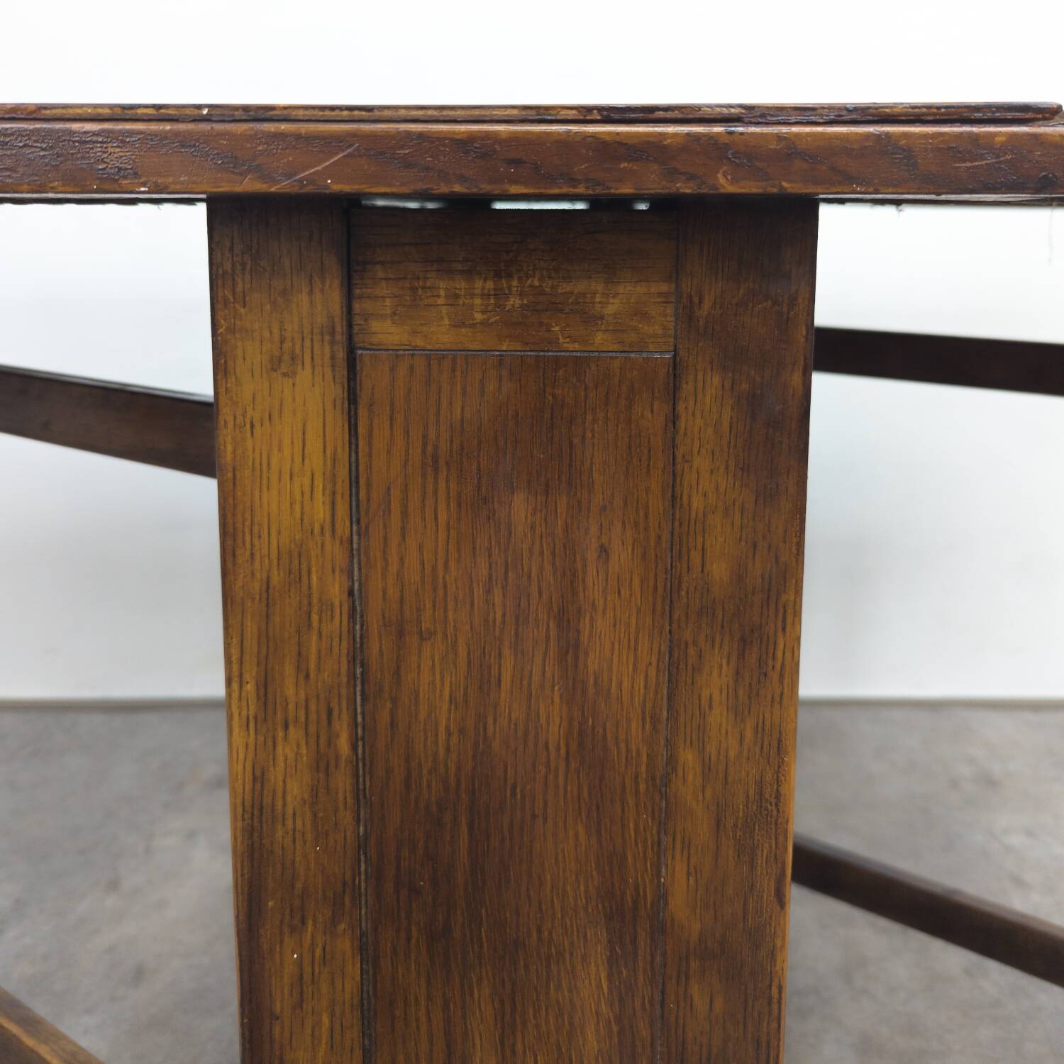 Vintage French Wood Drop Leaf Table, 1930s