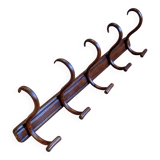 Baumann 5-hook bistro wall coat rack from the 20s
