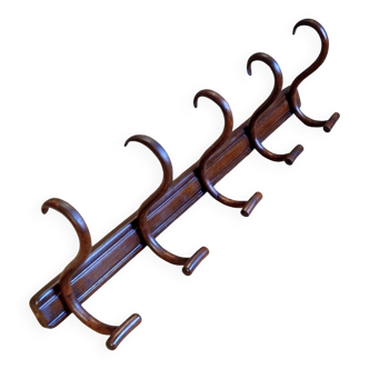 Baumann 5-hook bistro wall coat rack from the 20s