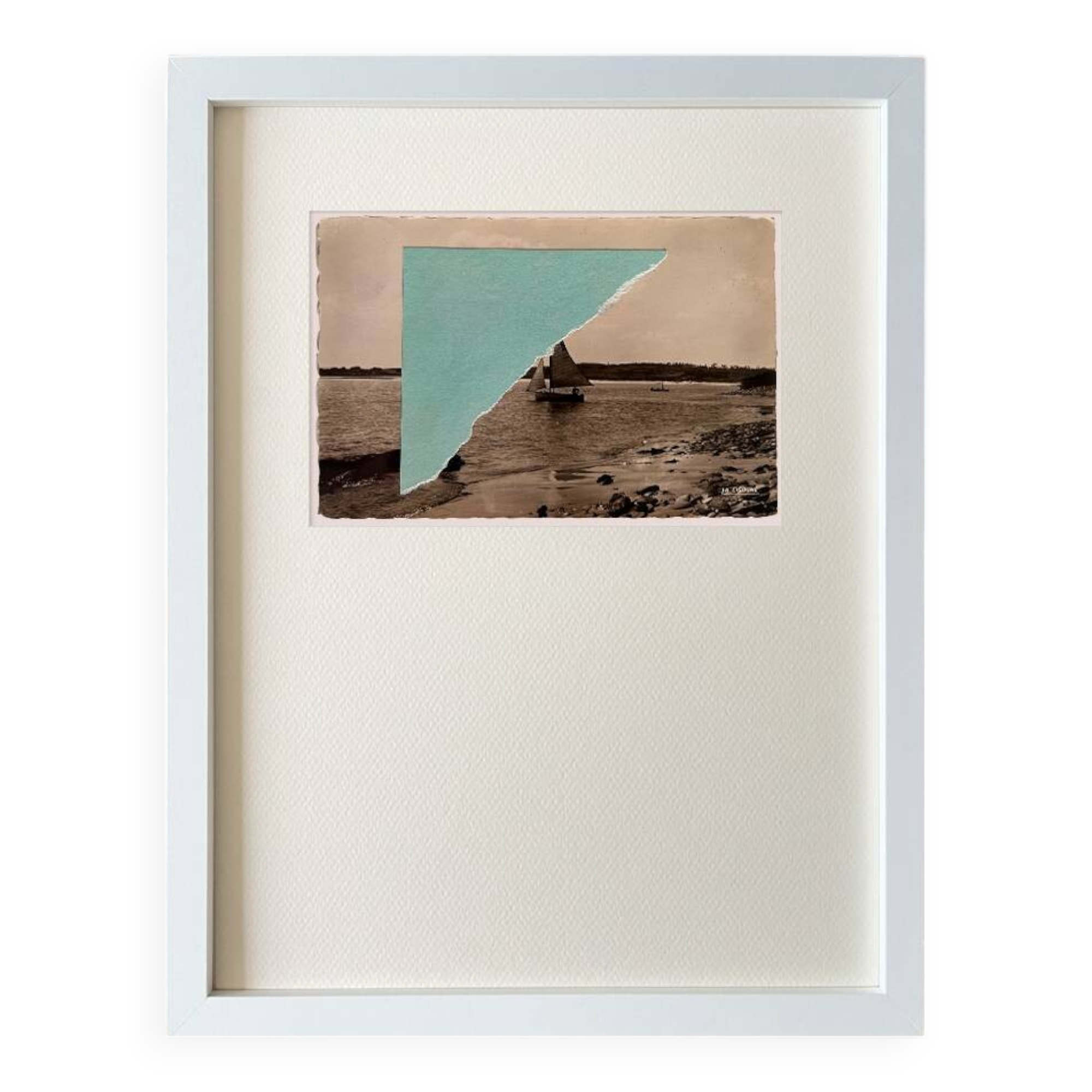 La Baie - Collage sur carte postale