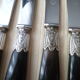 Set de 10 couteaux de table anciens manche en corne  As de Trèfle