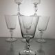 6 crystal water/wine glasses from the 60s (wheat)