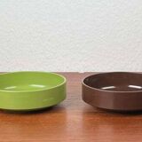 Set of 4 stackable Mepal bowls in mid-century Danish Space Age style, made by Rosti, 1960.