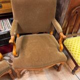 Paire de fauteuils en velours