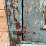 Wall display cabinet in Burmese teak with original patina.