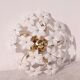 Charming Vintage Murano Ceiling Light White Flowers, 1960s
