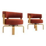 Set Fridene swivel armchairs by Carina Bengs for Ikea