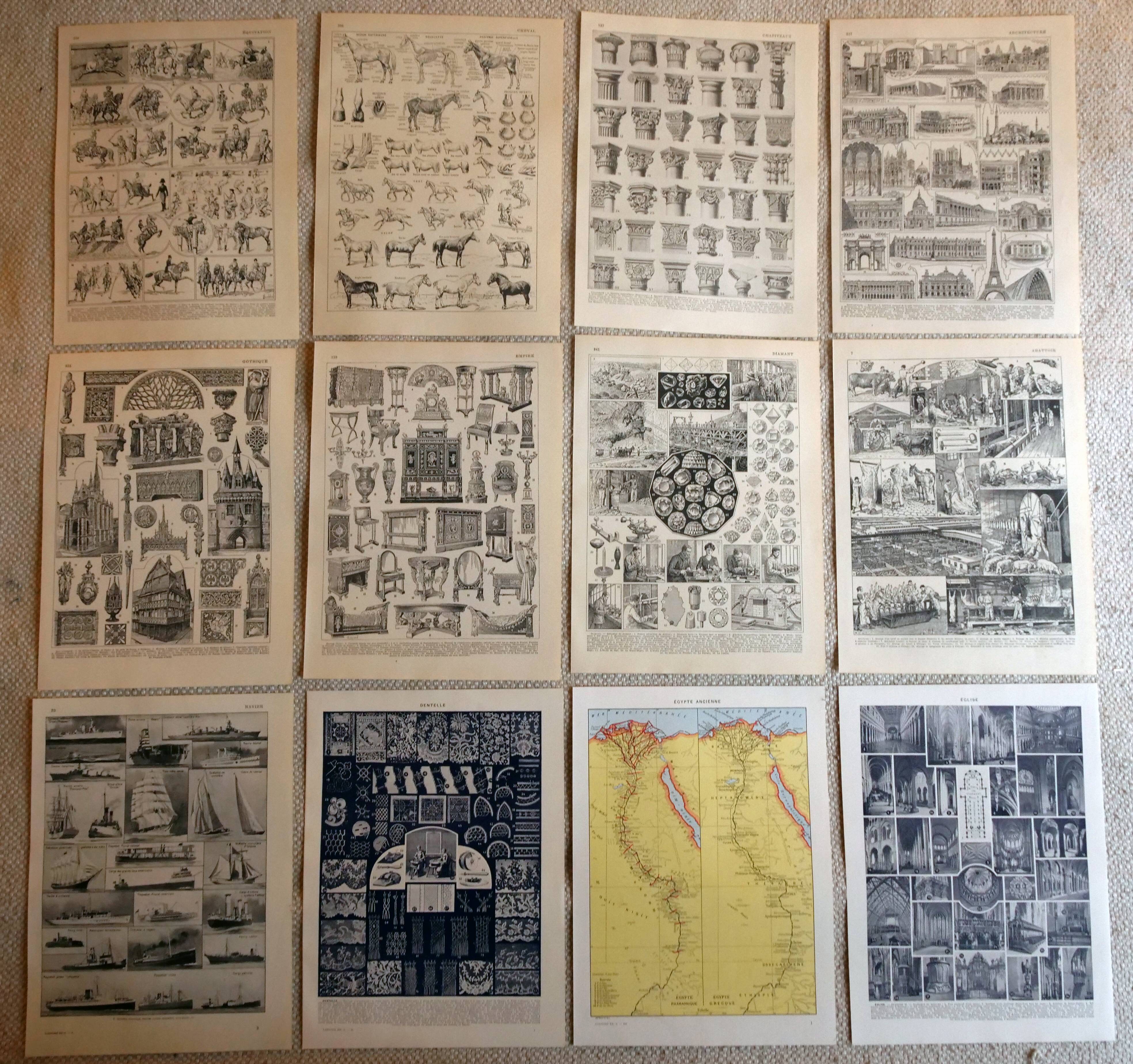 Set of 12 original lithographs