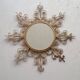 Vintage gold metal sun mirror