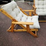 Gillis Lundgren (1929-2016) - Pair of folding armchairs with 3 variable positions - Kontiki model